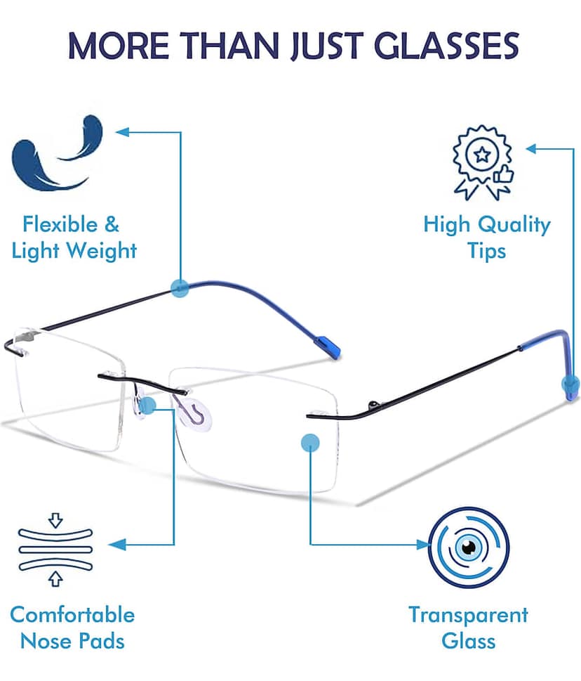 Redex Gold Rectangular Eyeglass Frame ( Pack of 1 ) view 2