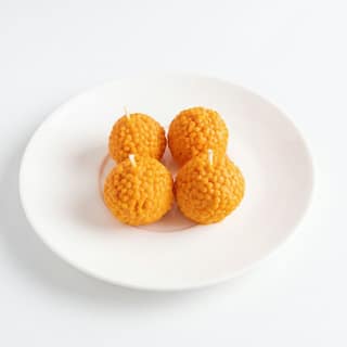 Orange Laddu Soy Candle – French Vanilla Fragrance