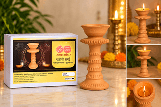 Handcrafted Clay Samai | Traditional Earthen Oil Lamp | Pooja & Festive Home Décor