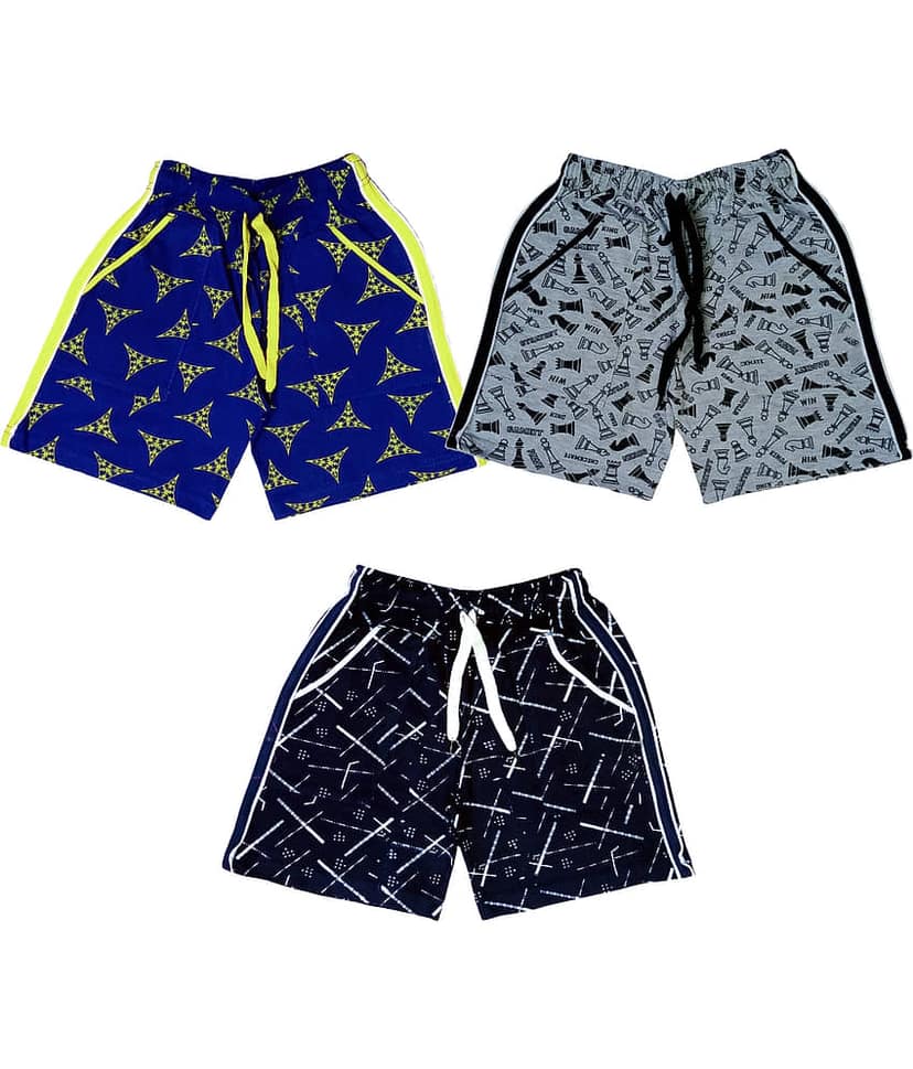 atlans Pack of 1 Cotton Blend Shorts For Boys ( Royal Blue )