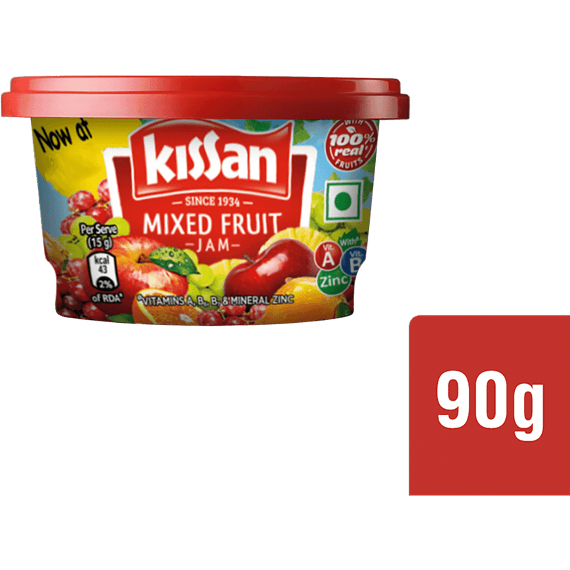 Kissan Mixed Fruit Jam, 90 G Box