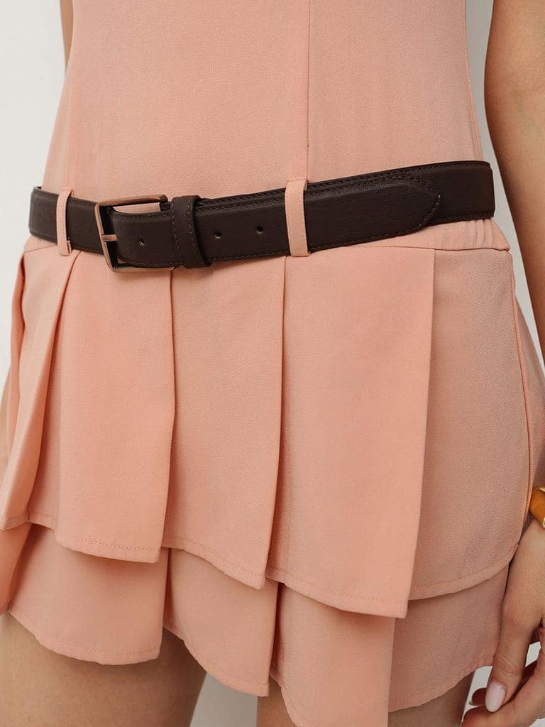 Blush Tiered Mini Dress view 7