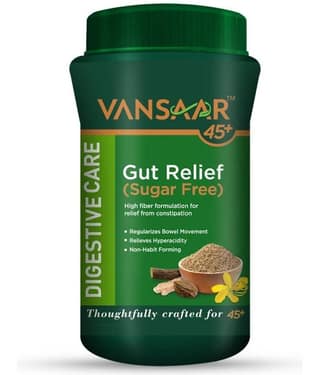 Vansaar 45+Gut Relief(Sugar Free) 200G, Stomach Cleanser For Constipation &Gas