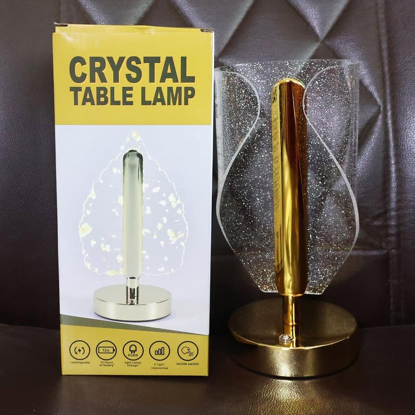 Luxury Crystal Table Lamp with USB Charging (1 Pc) view 7