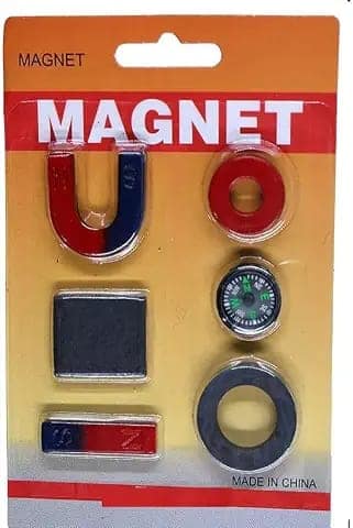 Magnet Set for Kids|Educational Science Experiment Kit with Bar, U-Shaped, Ring Magnets & Compass – Learning Toy for Students and School Projects view 2