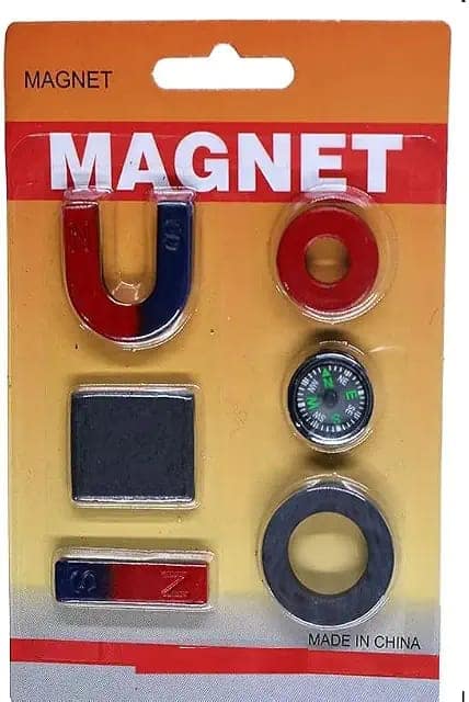 Magnet Set for Kids|Educational Science Experiment Kit with Bar, U-Shaped, Ring Magnets & Compass – Learning Toy for Students and School Projects view 3