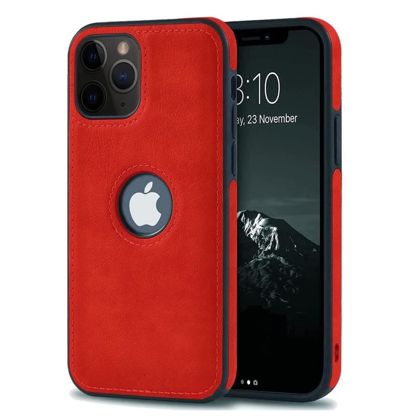 LIRAMARK PU Leather Flexible Back Cover Case Designed for iPhone 11 Pro