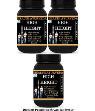 Health Ayurveda High Height Vanilla Flavour Powder 300 Gm Pack of 3
