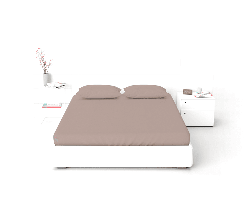 ChannStudio Bedsheet Collection 400 TC Cotton King Size 78"x72" with 2 Pillow Covers (Coffee Brown) view 2