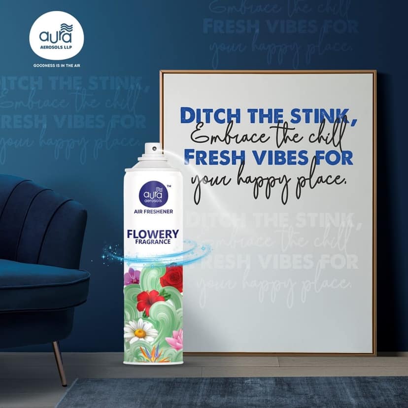Aura Aerosols Air Freshener 300ml (Pack of 2) - Lavender & Crush view 4