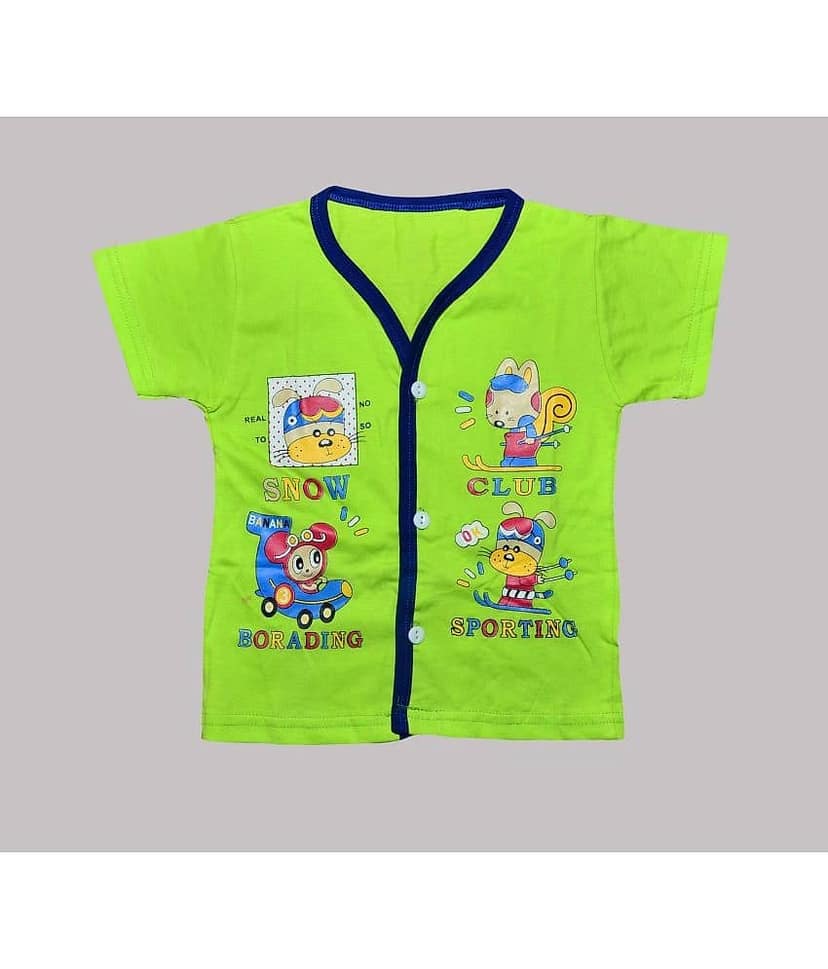 TRITI Pack of 1 Unisex for Baby Cotton Shirt ( Yellow )