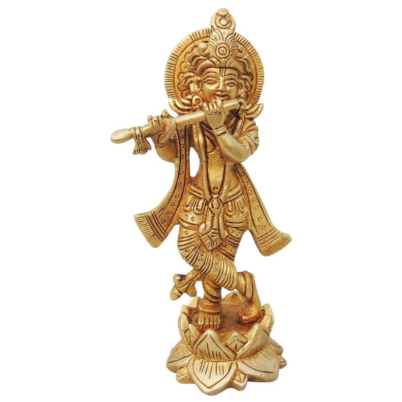 Brass Showpiece Krishna Ji Statue (BSMAS1267 K) view 2