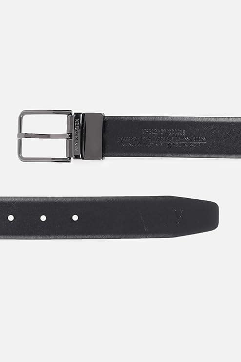Men's Reversible Leather Belt (Black) view 4