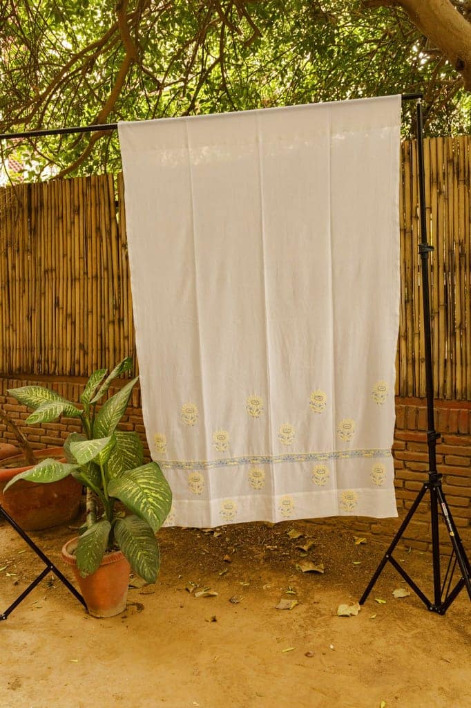 Bageecha Chikankari Window Curtain
