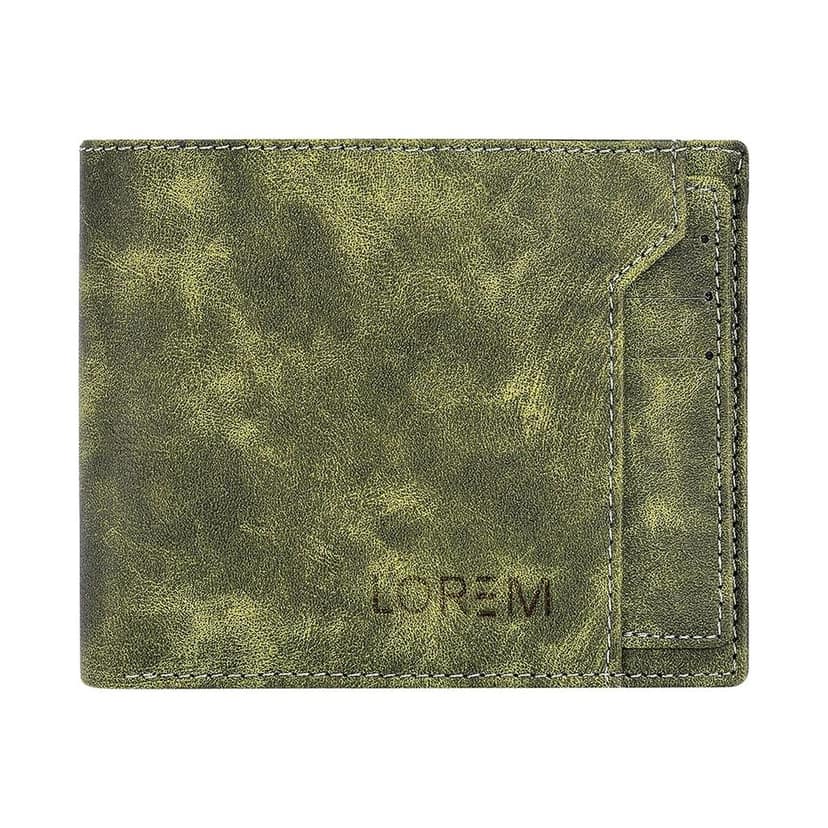 LOREM Removable Card Holder Bi-Fold Faux Leather 7 ATM Card Slots Wallet for Men-UF