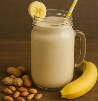 Peanut banana milkshake