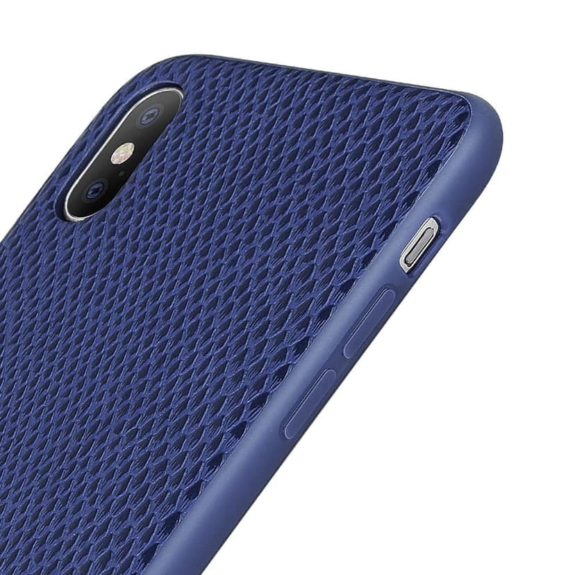 Memumi Heroic Series Back Leather Cover for Apple iPhone X/10 PremiumTPU + PC + PU - Blue (5.8") view 3