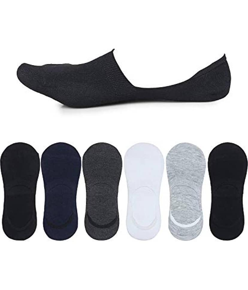 Creature - Cotton Men's Solid Multicolor No Show Socks ( Pack of 6 ) view 2