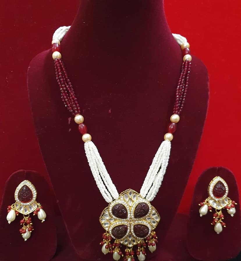 Kundan Beautiful Designer Necklace view 3