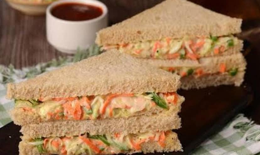 Fresh slaw sandwich