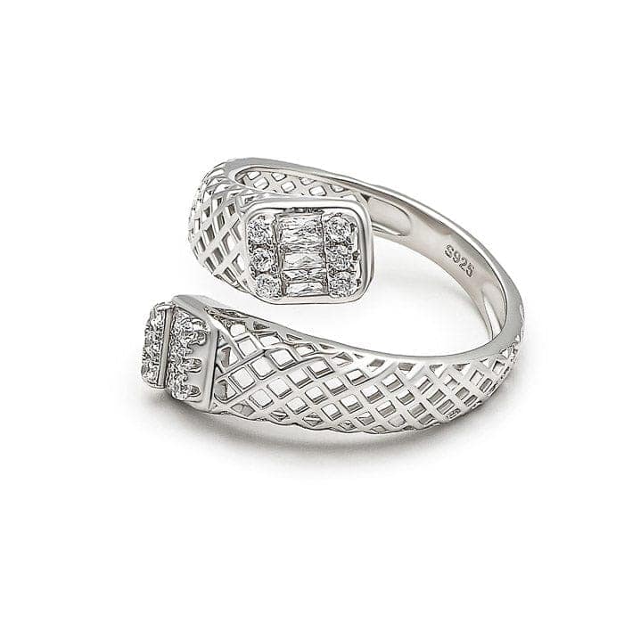 Silver Serpent Crystal Ring view 4