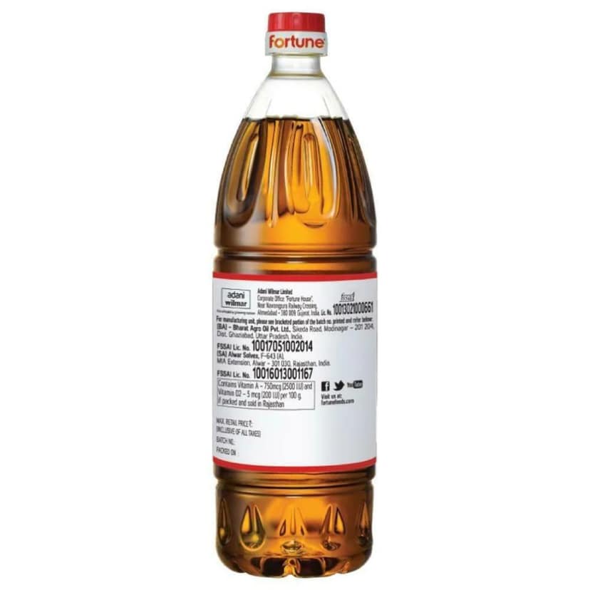 Fortune Pure Mustard Oil Bottle 500 Ml view 2