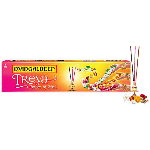 Mangaldeep Treya Power of 3 in1 Agarbatti, 75 sticks Carton