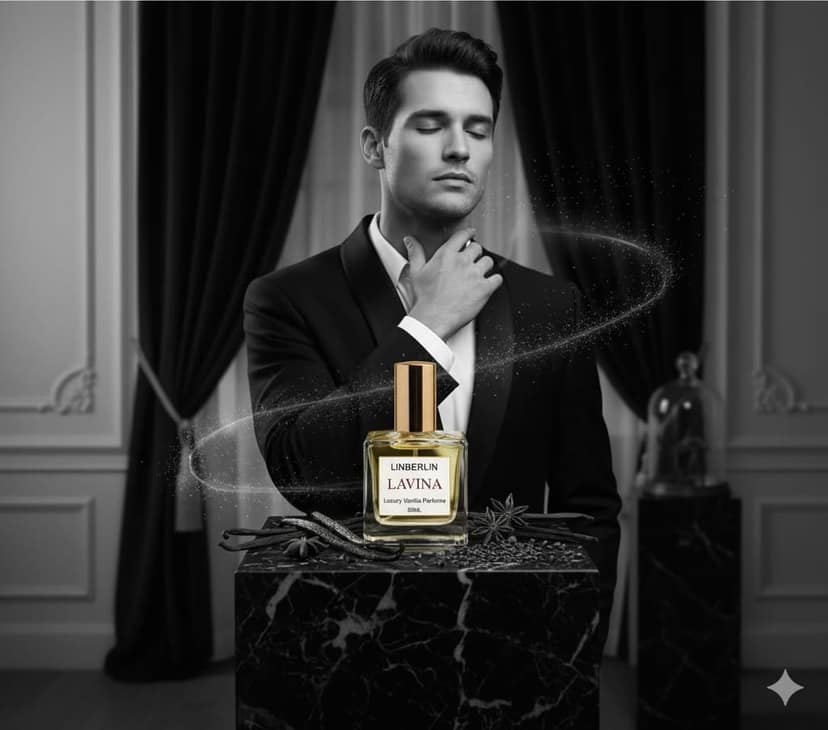 LinBerlin Vanilla Perfume Lavina, Unisex, Eau de Parfum, 50ml, Rich Vanilla Blend with Woods, Amber and Musk Notes view 4