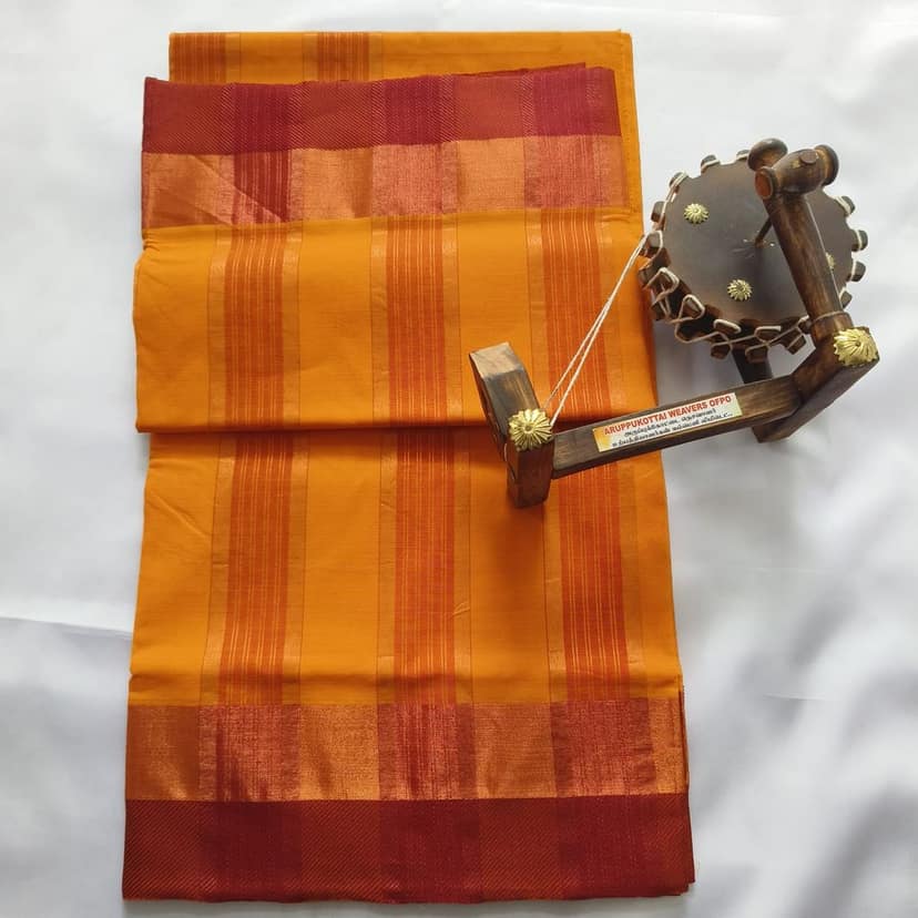 Pure Cotton Saree with Blouse view 3