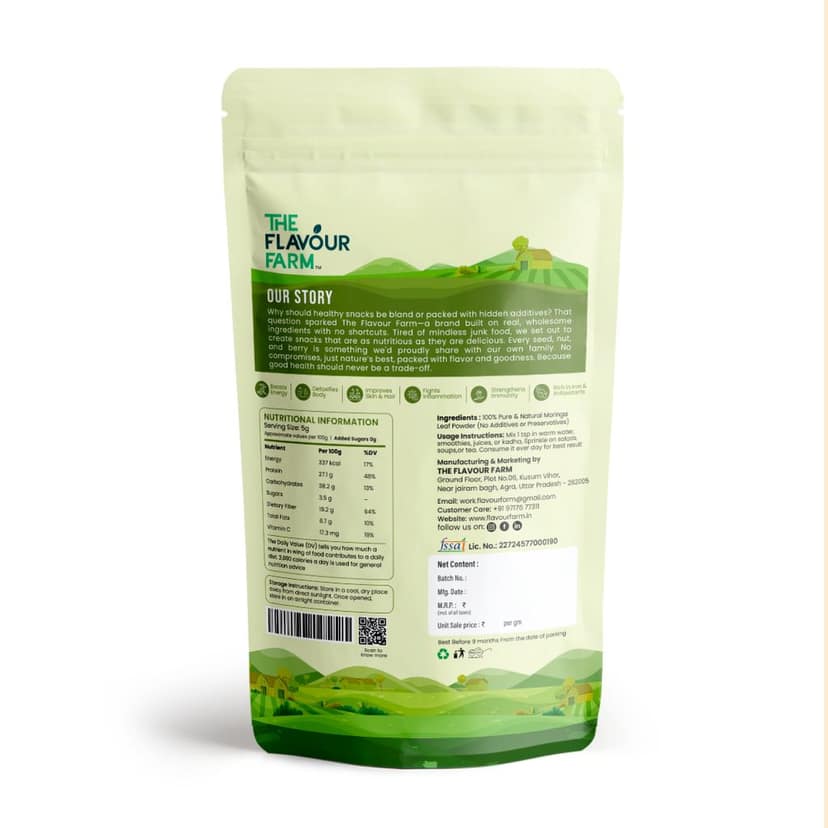 Premium Quality Moringa Powder | 100% Pure, Natural, and Shade-Dried Superfood for Daily Nutrition view 2