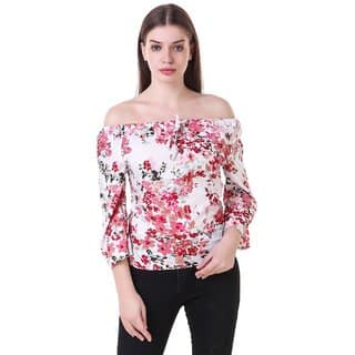 Revexo Top Women's Crepe Off Shoulder Top - Offshoulder