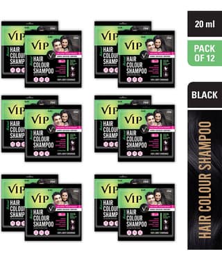 VIP Hair Colour Shampoo Unscented Permanent Hair Color 240 mL Black