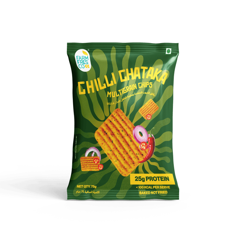 Chilly Chataka Protein Multigrain Chips (75g | 25g Plant Protein)