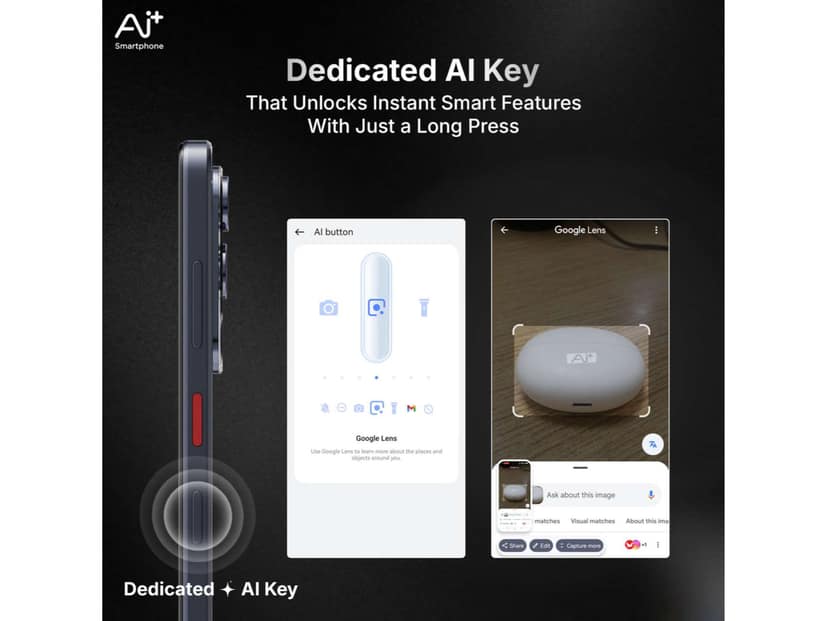 Ai+ Nova 2 Neo 5G Smartphone, 4GB RAM, 128GB Storage - Black view 2