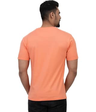 Cotstyle Pack of 1 Cotton Regular Fit Men's T-Shirt ( Peach )
