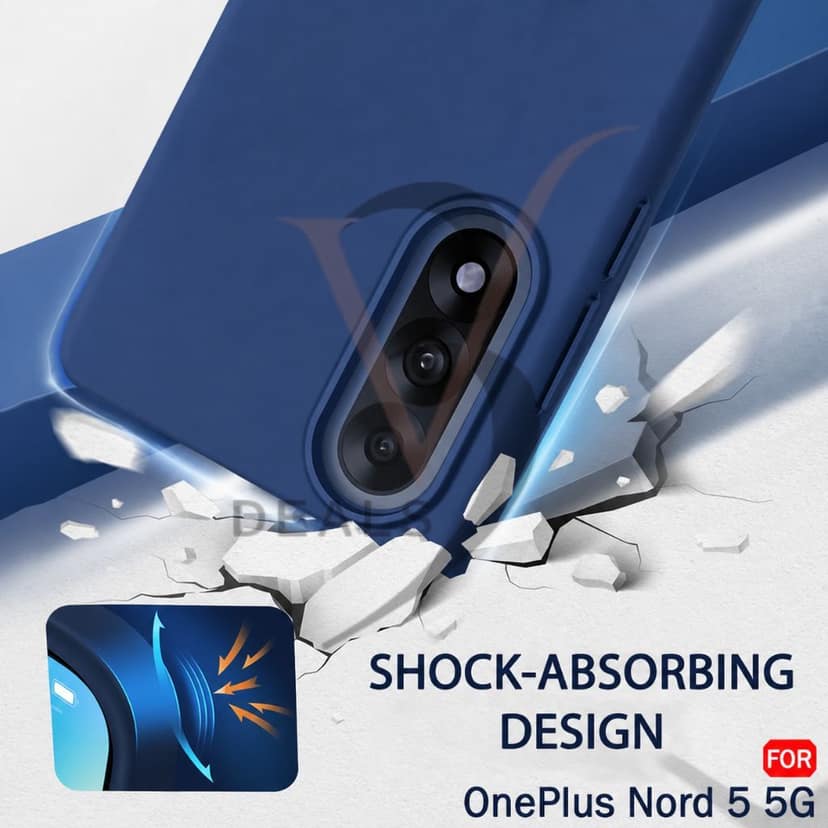 V3Deals Silicone Back Cover Case Compatible with OnePlus Nord 5 5G | Soft Micro-Fibre Lining Inside | Camera & Screen Protection | Shockproof Slim Fit Back Cover Case view 4