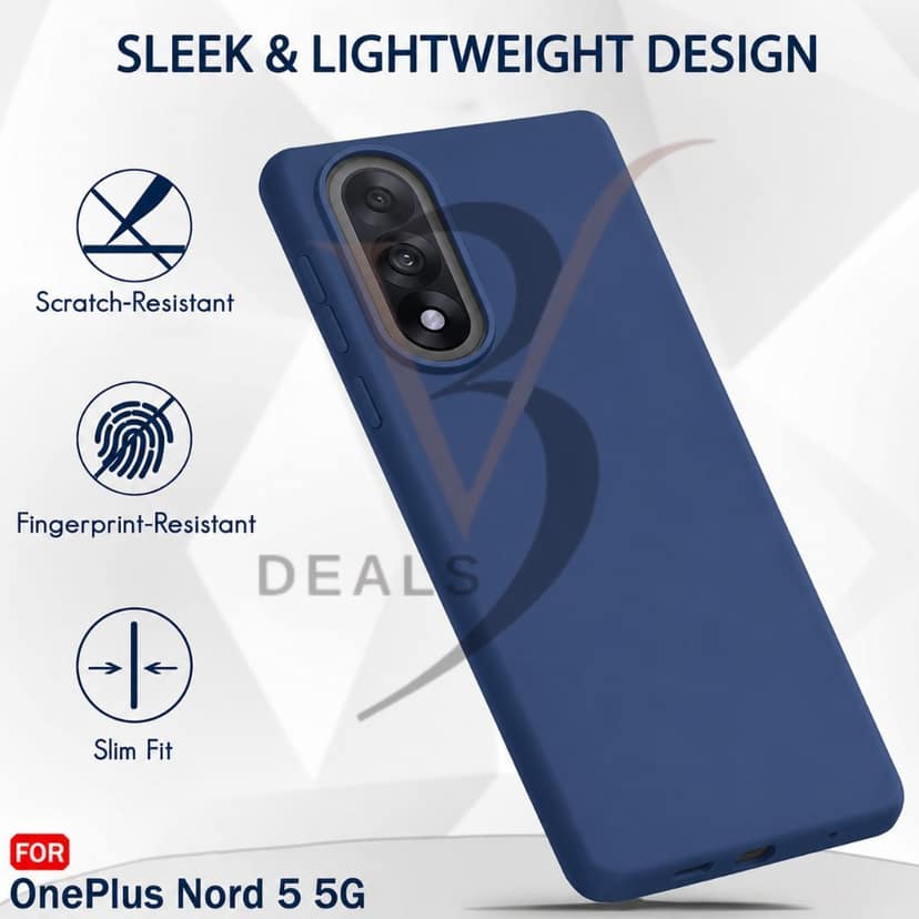 V3Deals Silicone Back Cover Case Compatible with OnePlus Nord 5 5G | Soft Micro-Fibre Lining Inside | Camera & Screen Protection | Shockproof Slim Fit Back Cover Case view 6