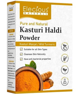 Elecious Kasturi Haldi Powder for face (100 grams)| 100% Natural, Chemical-free, Perseverative-free