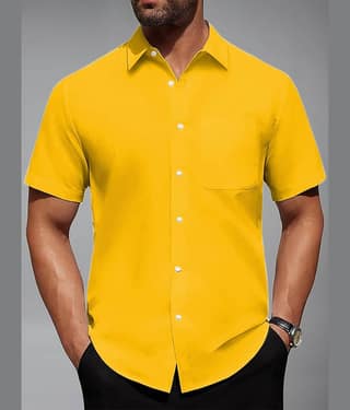UNI VIBE Cotton Blend Slim Fit Solids Half Sleeves Men's Casual Shirt - Aqua Blue ( Pack of 1 )