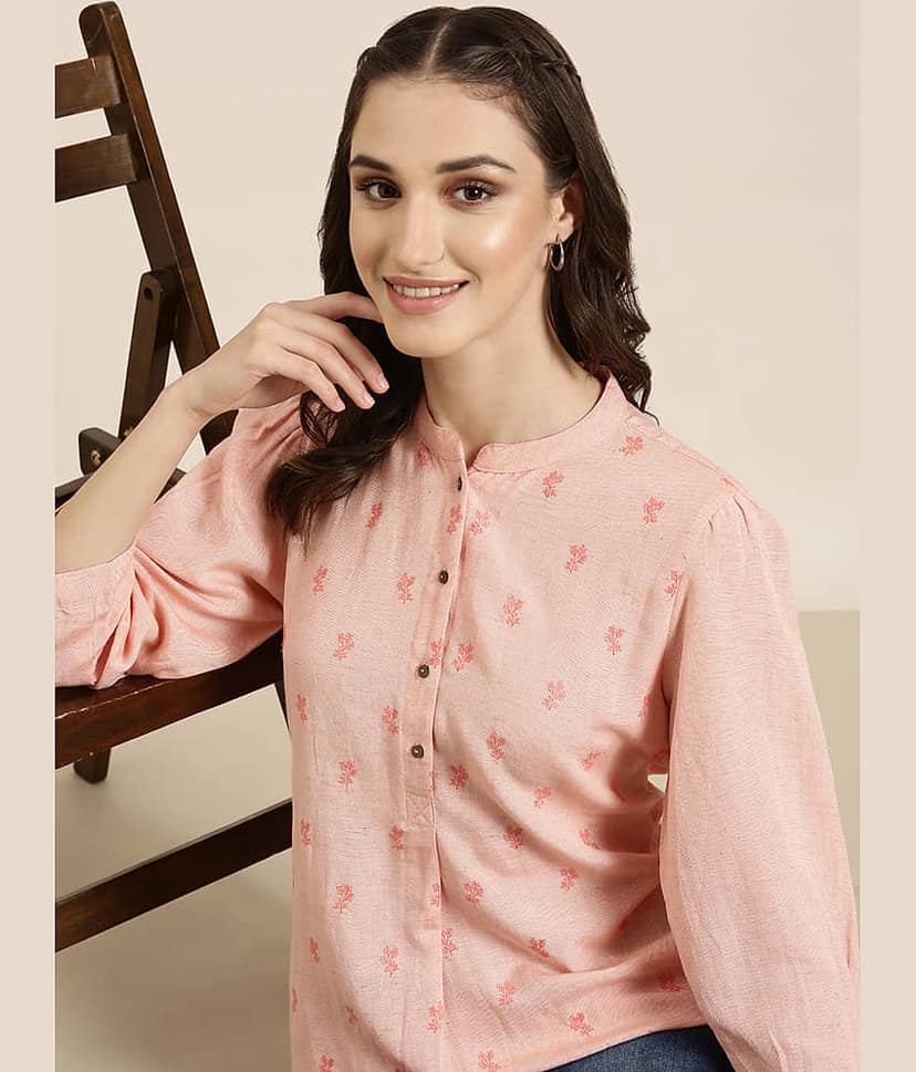 Cotton Blend Short Kurti For Women (Pack of 1)