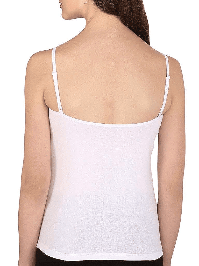 Women's Teena Cotton Hosiery Half Slip Camisole White view 3