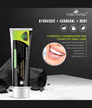 Park Daniel Activated Charcoal Teeth Whitening - Toothpaste 100 gm