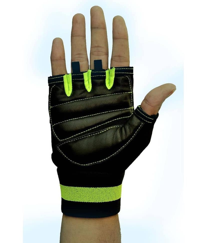 NOSPEX 21GREEN Unisex Polyester Gym Gloves For Professional Fitness Training and Workout With Half-Finger Length view 2