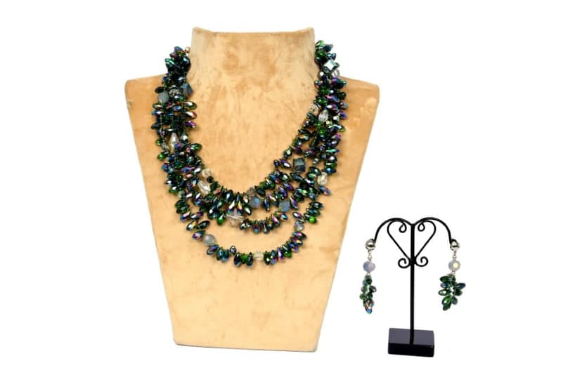 Multi Layer Faceted Beads Necklace view 2