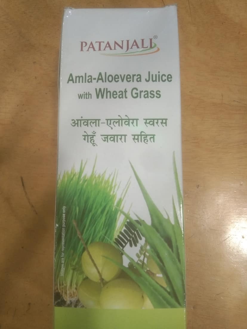 Patanjali Amla-aloevera juice With wheat grass
