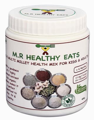 M.R Healthy Eats- Organic 7+2 Multi-Millet Health Mix Flour for Kids & Adults In Food-Grade Container 400 gms (+6 months)