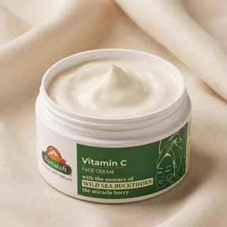 Biosash Vitamin C Face Cream 50g | Skin Brightening & Hydrating Moisturizer with Sea Buckthorn Oil, Vitamin E & Natural Extracts | Nourishing, Anti-Aging Facial Cream for Radiant, Healthy-Looking Skin