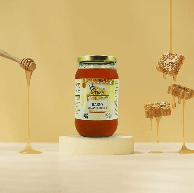 Baiso Organics Raw Unprocessed Multiflora Natural Honey - 500gm