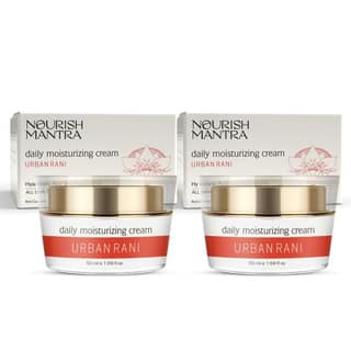 Nourish Mantra Urban Rani Daily Moisturizing Cream/ Face Cream Made With Hyaluronic Acid Niacinamide & Sea Buckthorn/ Best Moisturizer for All Skin Types/ Hydrates Nourishes Skin & Improves