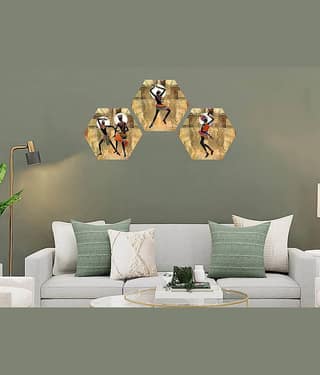 Indianara Hexagon Paintings MDF Painting Without Frame